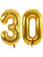 30.yaş Folyo Balon Seti Altın 40 cm 2