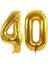 40.yaş Folyo Balon Seti Altın 40 cm 2