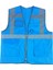 Mavi Fermuarlı Cepli Reflektörlü Ikaz Mühendis Yeleği 1