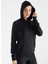5938 BAYAN KAPÜŞONLU SİYAH THERMAL SWEATSHİRT 2