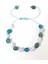 Kalsedon Apatit Örme Bileklik Mavi İpli 1