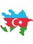 Azerbaycan Azeri Harita Bayrak Sticker 00708 1