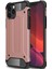 Apple iPhone 12 Pro Kapak Çift Katmanlı Zırh Tank Kılıf Rose Gold 1