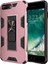 Apple iPhone 6s Plus Kapak Standlı Mıknatıslı Tank Kılıf Rose Gold 1