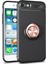 Apple iPhone 8 Kılıf Renkli Yüzüklü Manyetik Silikon Kapak Siyah - Rose Gold 1