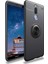 Huawei Mate 10 Lite Kılıf Renkli Yüzüklü Manyetik Silikon Kapak Siyah 1