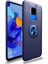 Huawei Mate 30 Lite Kılıf Renkli Yüzüklü Manyetik Silikon Kapak Mavi 1