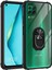 Huawei P 40 Lite Kapak Şeffaf Yüzüklü Kenar Korumalı Standlı Kılıf Siyah 1