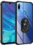 Huawei P Smart 2019 Kapak Şeffaf Yüzüklü Kenar Korumalı Standlı Kılıf Siyah 1