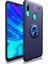 Huawei Y7 Prime 2019 Kılıf Renkli Yüzüklü Manyetik Silikon Kapak Mavi 1