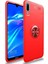 Huawei Y9 2019 Kılıf Renkli Yüzüklü Manyetik Silikon Kapak Kırmızı 1