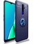 Oppo A9 2020 Kılıf Renkli Yüzüklü Manyetik Silikon Kapak Mavi 1