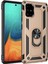 Samsung Galaxy A51 Kapak Military Yüzüklü Stantlı Panzer Tank Kılıf Gold 1