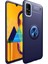 Samsung Galaxy A71 Kılıf Renkli Yüzüklü Manyetik Silikon Kapak Mavi 1
