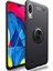 Samsung Galaxy M10 Kılıf Renkli Yüzüklü Manyetik Silikon Kapak Siyah 1