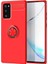 Samsung Galaxy Note 20 Kılıf Renkli Yüzüklü Manyetik Silikon Kapak Kırmızı 1