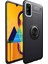 Samsung Galaxy S10 Lite Kılıf Renkli Yüzüklü Manyetik Silikon Kapak Siyah 1