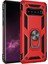Samsung Galaxy S10 Plus Kapak Military Yüzüklü Stantlı Panzer Tank Kılıf Kırmızı 1