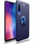 Xiaomi Mi 9 Kılıf Renkli Yüzüklü Manyetik Silikon Kapak Mavi 1