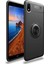 Xiaomi Redmi 7A Kılıf Renkli Yüzüklü Manyetik Silikon Kapak Siyah 1