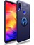 Xiaomi Redmi Note 7 Pro Kılıf Renkli Yüzüklü Manyetik Silikon Kapak Mavi 1