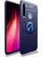 Xiaomi Redmi Note 8 Kılıf Renkli Yüzüklü Manyetik Silikon Kapak Mavi 1