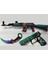 Ahşap Cs-Go Neon Set4 Ak 47 Tüfek,tabanca ve Karambite Seti 1