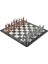 Gifthome Metal Satranç Takımı / Seti; Battal,yunan,antik, Kat.mermer Desenli Satranç Tahtası 1