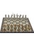 Gifthome Metal Satranç Takımı / Seti; Battal,yunan,parlak, Kat.sedef Desenli Satranç Tahtası 1