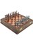 Gifthome Metal Satranç Takımı/seti;büyük,pegasus,antik,gül,sandıklı Masif Ahşap Satranç Tahtası 3