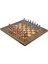 Gifthome Metal Satranç Takımı/seti;battal,ingiliz,antik,sedefli,gül, Düz Masif Satranç Tahtası 1