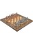 Gifthome Metal Satranç Takımı/seti;battal,ingiliz,antik,sedefli,gül, Düz Masif Satranç Tahtası 2