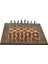Gifthome Metal Satranç Takımı/seti;battal,ingiliz,antik,sedefli,gül, Düz Masif Satranç Tahtası 4
