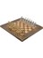 Gifthome Metal Satranç Takımı/seti;battal,ingiliz,parlak,sedefli,gül, Düz Masif Satranç Tahtası 1