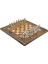 Gifthome Metal Satranç Takımı/seti;battal,ingiliz,parlak,sedefli,gül, Düz Masif Satranç Tahtası 2