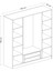 Kale 4 Kapaklı Zincir Dolap - Gardrop - Beyaz 5