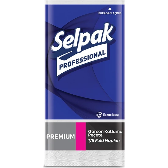 Selpak Professional Premium Garson Katlama Peçete 40x40 cm Beyaz 50'li (9681103)