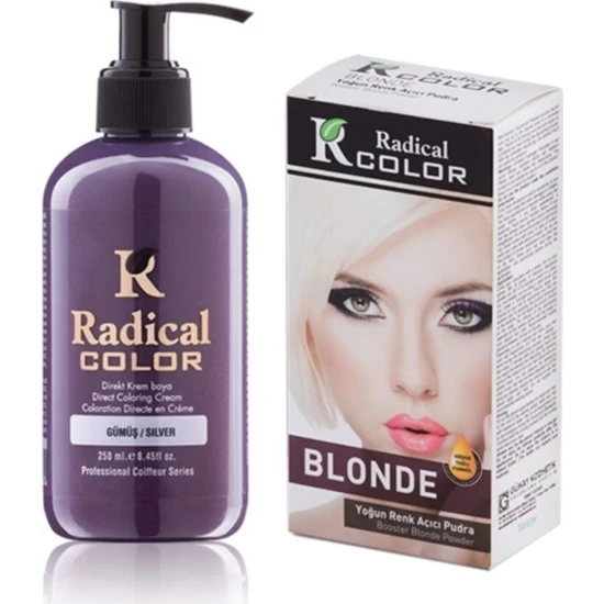 Radical Color Gümüş Amonyaksız Su Bazlı Saç Boyası 250ml 2SET