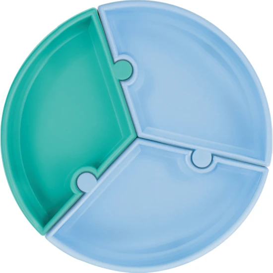 OiOi Silikon Puzzle - Mineral Blue/Aqua Green
