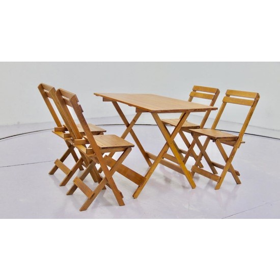 Wood Atölye Ahşap Masa Sandalye Seti Katlanabilir Fiyatı