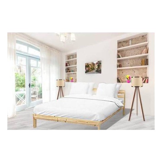 Brady Mobilya 160X200 Auva Çift Kişilik Doğal Masif Ahşap Fiyatı