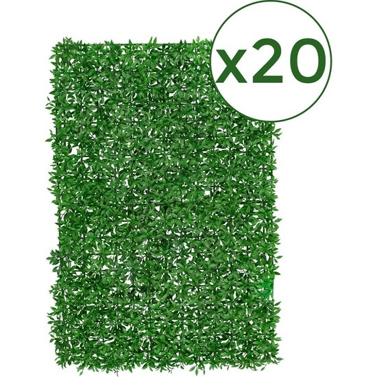 20 Adet Yapay Yeşillik Duvar Uygulaması 40*60 cm Fiyatı 20 Adet Yapay Yeşillik Duvar Uygulaması 40*60 cm Fiyatı