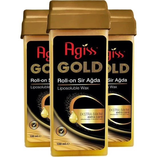 Agiss s Roll-On Sir Ağda 100 ml Gold x 3