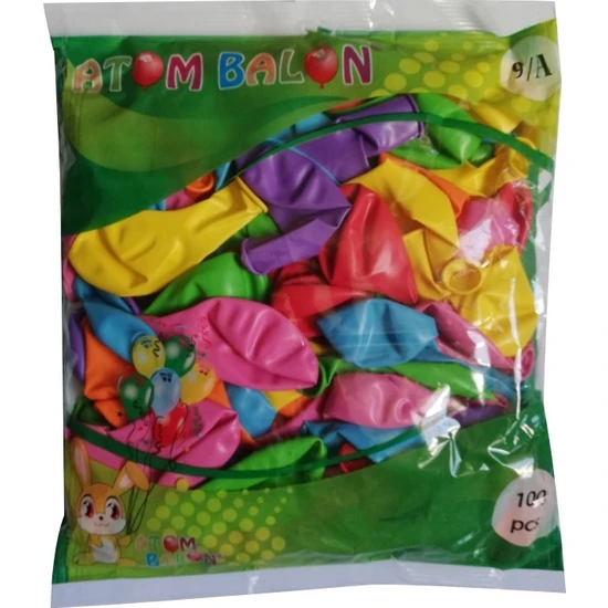 Atom Renkli Balon 100'lü