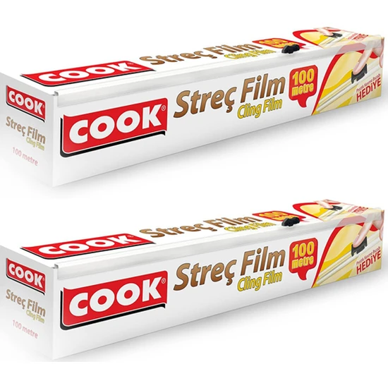 Cook Streç Film Kayar Bıçaklı (30 cm x 100 m) x 2 Adet
