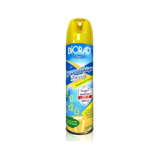 Biorad Derm Limon Parfümlü Aerosol Oda Kokusu ve Ortam Dezenfektanı 150 ml
