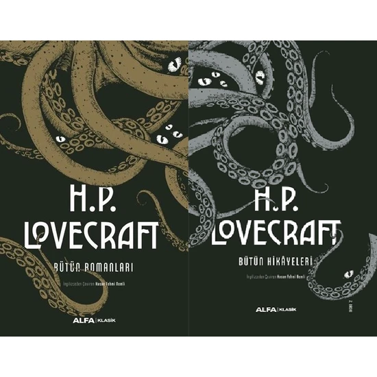 H. P. Lovecraft Bütün Romanları Bütün Hikayeleri Ciltli Büyük Boy 2 Kitap Set