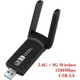 Kebidu 1200Mbps Çift Anten Dual Wifi 5.0 5G Adaptör USB Alıcı Mini Dongle