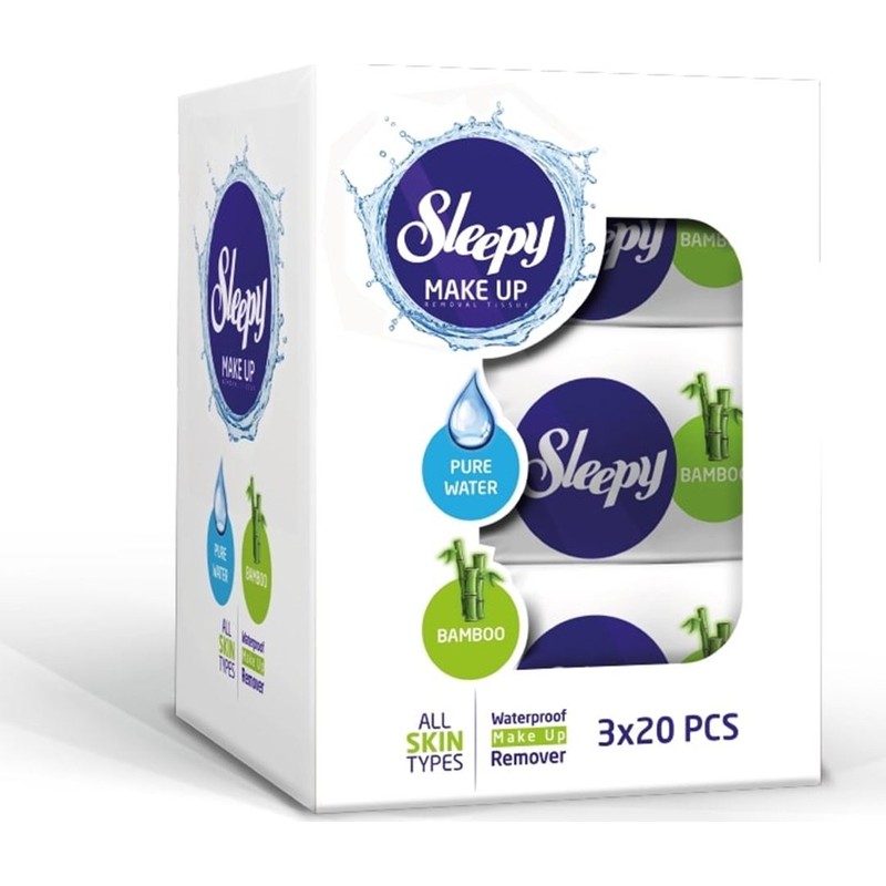 Sleepy Make Up Makyaj Temizleme Mendili 3 x 20'li Paket