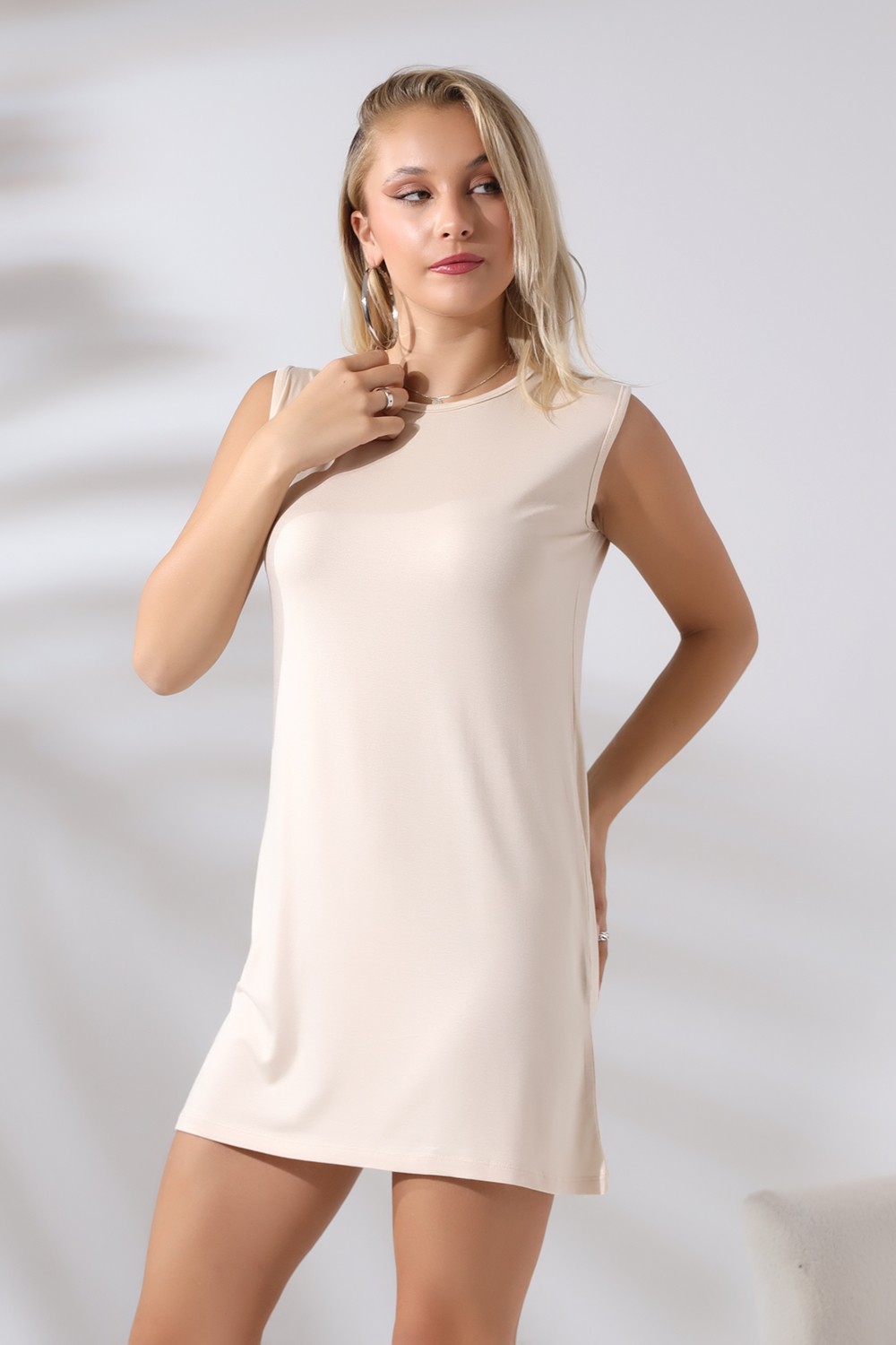 Ladies Kolsuz Uzun Tunik 20390 Büskivi görsel 6